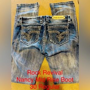 Rock Revival Nancy Mid Rise Bootcut 30